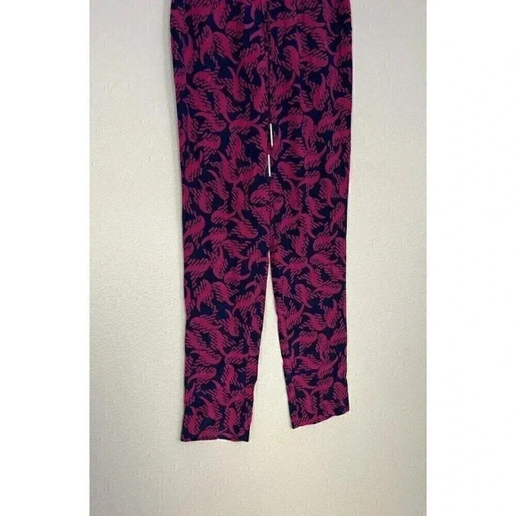 Diane Von Furstenberg Bennett Two Silk Pants Womens Size 4 Drawstring Pockets - Picture 2 of 12